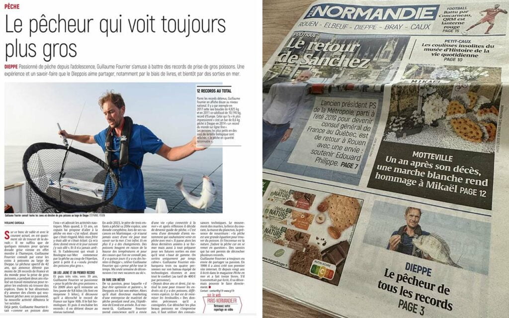 ITV de Guillaume, nouveau guide de pêche premium à Dieppe