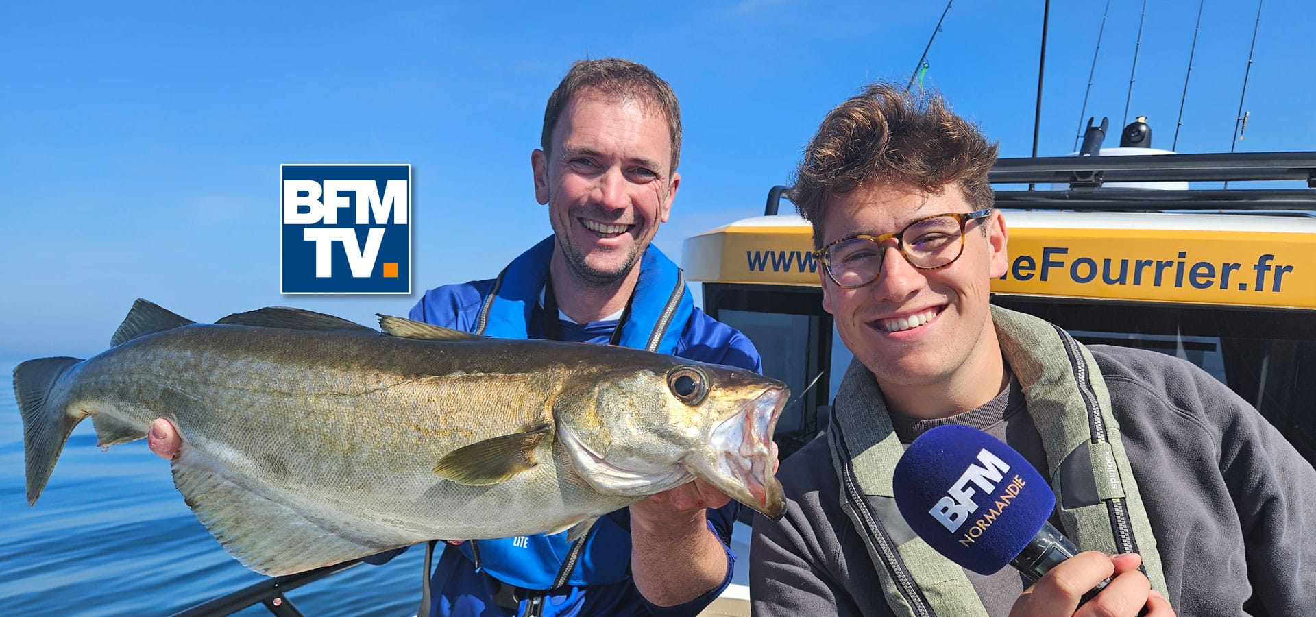 Métier guide de pêche en Normandie au journal télévisé sur BFM TV